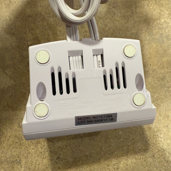 Biddeford TC11BA Electric Heating Blanket 4-Prong Controller White Auto - Tested - Picture 4 of 7